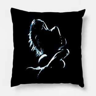 woman silhouette art Pillow