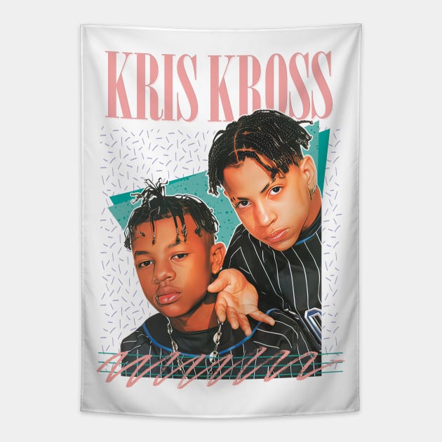 Kris Kross \/\/\/ 90s Aesthetic Fan Art Design Tapestry by DankFutura