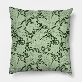 William Morris Wallflower Pattern Light Green Pillow