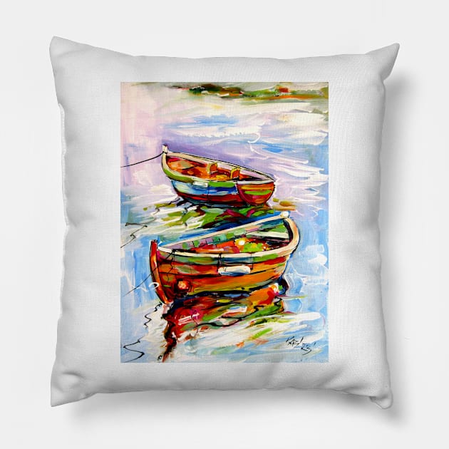 Boats Pillow by kovacsannabrigi