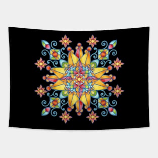 Prismatic Sunburst Tapestry