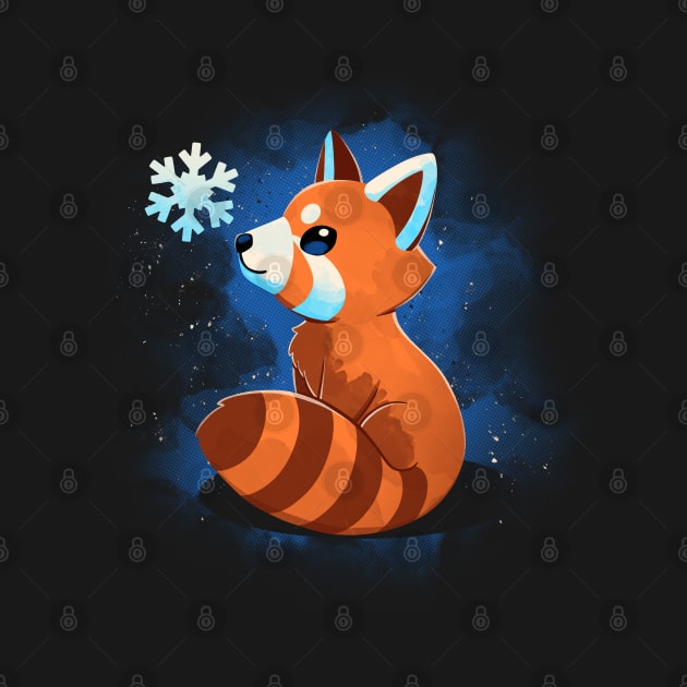 Red Panda Winter Christmas by Digital Magician