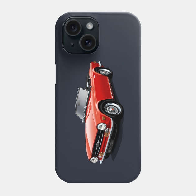 Triumph TR6 in red Phone Case by candcretro