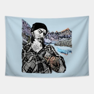 Papa Hash in the Mountains Tapestry