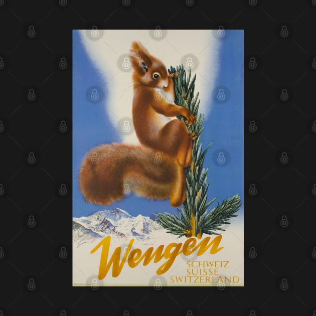 Wengen,Switzerland,Ski Poster by BokeeLee