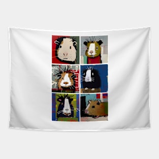 Cute Cartoon Guinea Pigs Tapestry