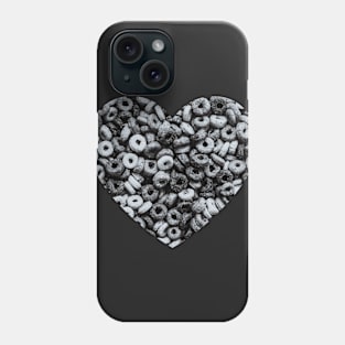 Black and White Fruity Cereal Photograph Heart Phone Case