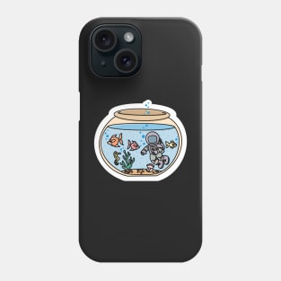 Astronaut underwater Phone Case