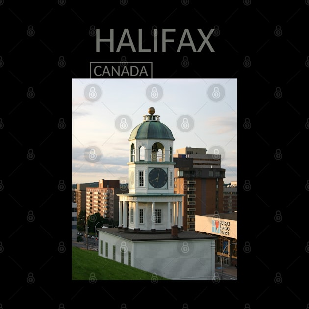 Halifax Nova Scotia Canada Clock Souvenir Gift for Canadian Citizens T-shirt Apparel Mug Notebook Tote Pillow Sticker Magnet by Mr. Travel Joy