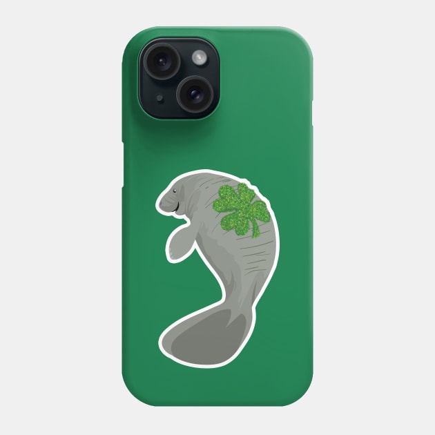 Shamrock Manatee Phone Case by Peppermint Narwhal