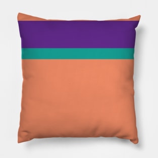 A remarkable composition of Light Red Ochre, Big Foot Feet, Purple, Persian Green and Dark Grey stripes. Pillow