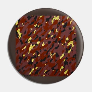 Camouflage - Brown and burgundy Pin