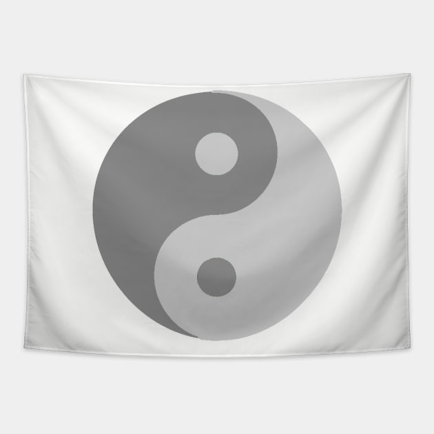 Yin Yang Shades of Gray Tapestry by NovaOven