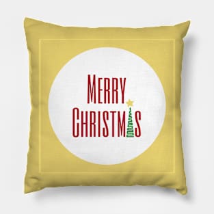 Merry Christmas typography Pillow