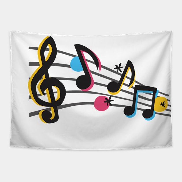 Music melody icons 2 Tapestry by ABCSHOPDESIGN