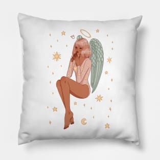 Thinking Angel Pillow