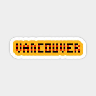 Pixel Hockey City Vancouver 1989 Retro Magnet