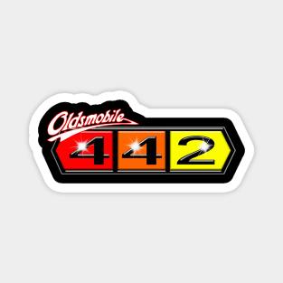 Gleaming Oldsmobile 442 Logo Magnet