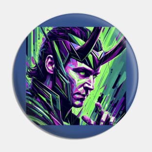 Loki in Stained Glass Pin