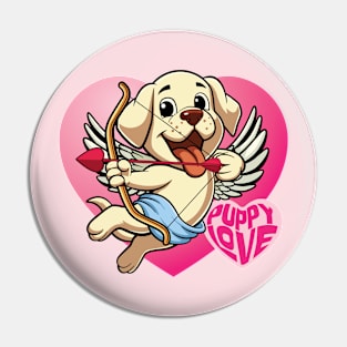 Puppy Love - Cute Labrador Retriever Puppy Cupid Pin