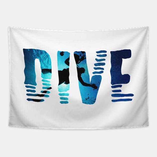 'Scuba Diving' Funny Ocean Divers Gift Tapestry by ourwackyhome