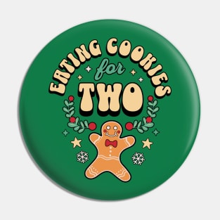 Eating Christmas Cookies for Two - Pregnancy Reveal Xmas Pin
