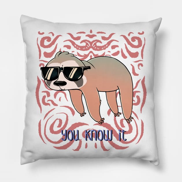 Lazy Sloth Pillow by craniacastle