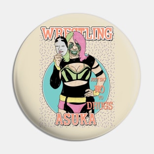 Artwork Aesthetic Asuka Wrestling Pin