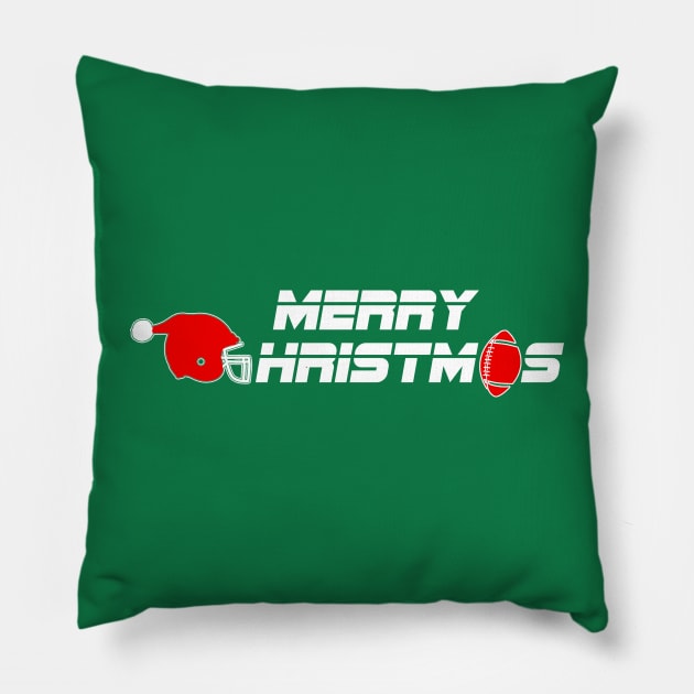 Christmas Football ESPN Pillow by HilariousDelusions