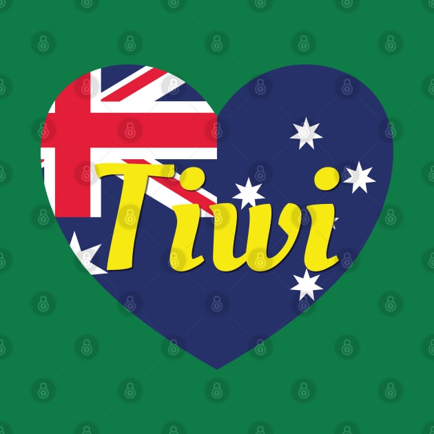 Tiwi NT Australia Australian Flag Heart by DPattonPD