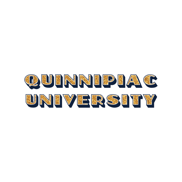 Quinnipiac glitter lettering by Rpadnis