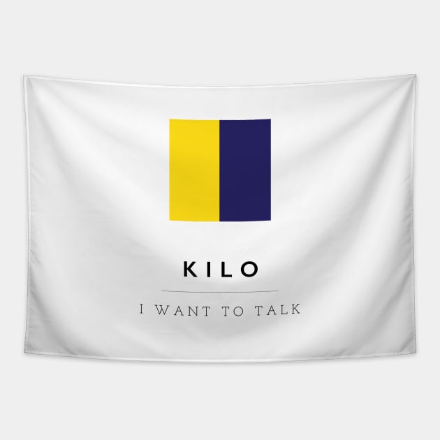 Kilo: ICS Flag Semaphore Tapestry by calebfaires