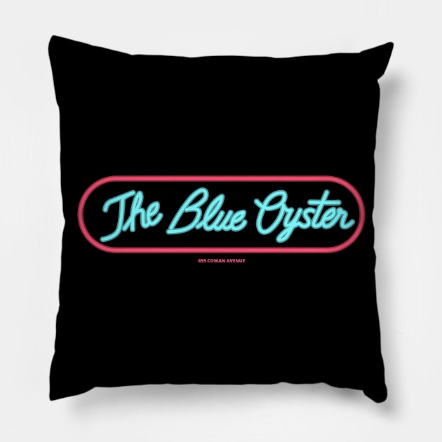 The Blue Oyster Pillow by familiaritees