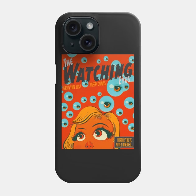 The Watching Eyes | Vintage Fictional Horror Art Phone Case by TheJadeCat