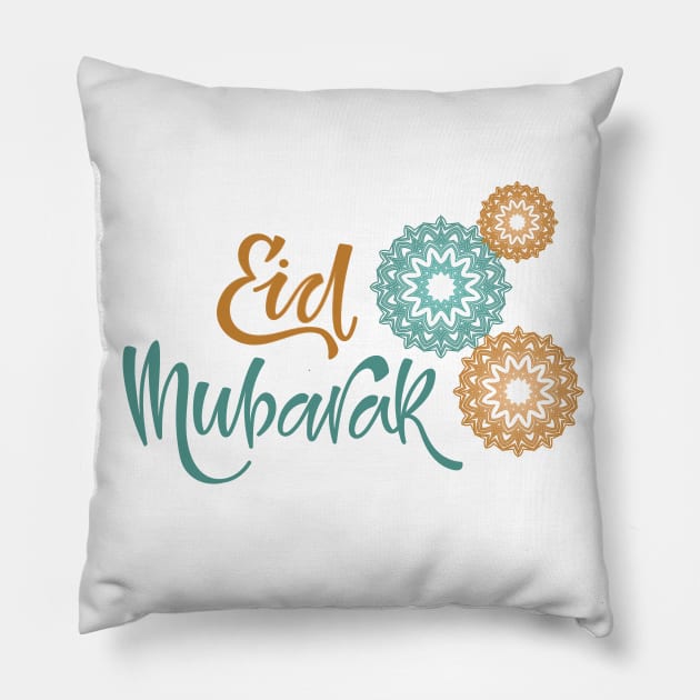 eid mubarak Pillow by uniqueversion