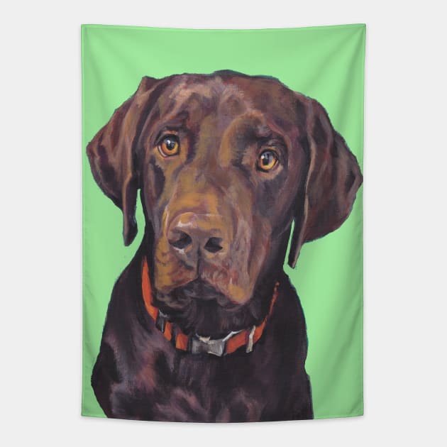 Labrador Retriever Fine Art Painting Tapestry by LASHEPARD