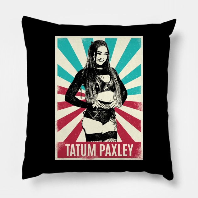 Vintage Retro Tatum Paxley Wrestling Pillow by Bengkel Band