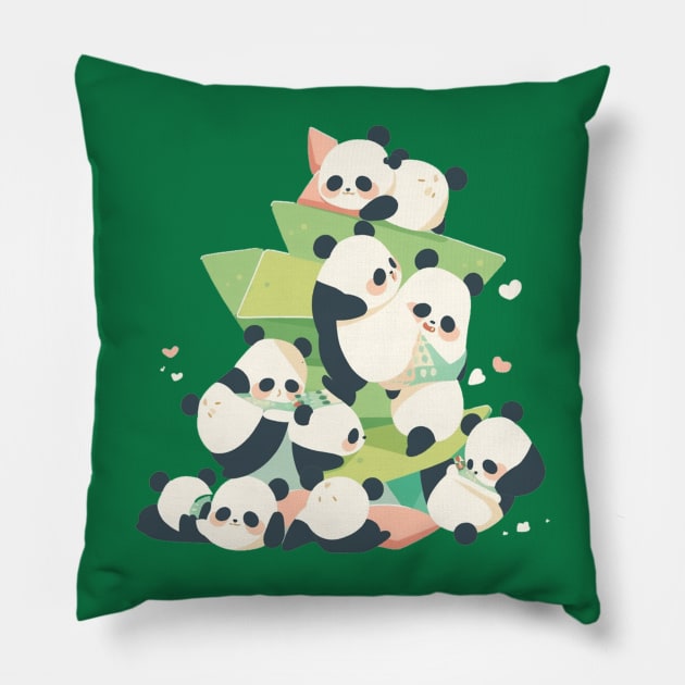 Cute panda Pillow by Flowerandteenager