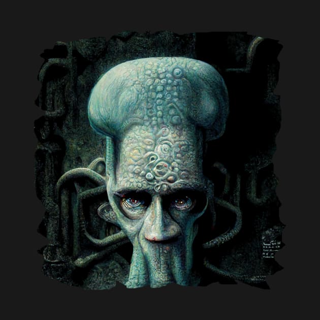 HR Giger - Squidward by Mikaeus