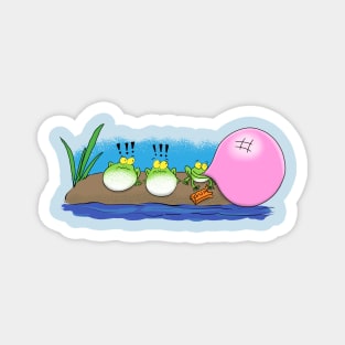 Funny frogs cartoon Magnet