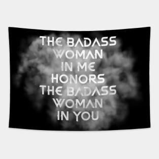 Badass Woman Smoke Tapestry