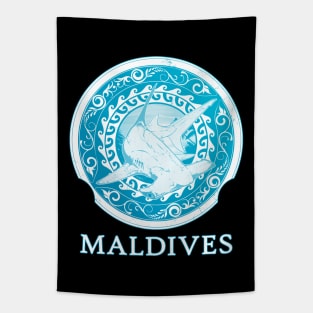 Republic of the Maldives Hammerhead Shark Tapestry