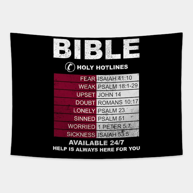 Bible Hotlines Tapestry by indigosstuff