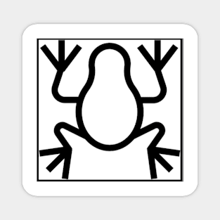 Boxed Frog simple design Magnet