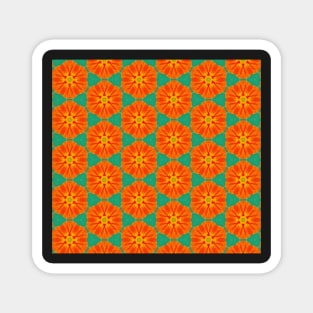 Orange nasturtiums 2 Magnet