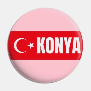 Konya City in Turkish Flag Pin