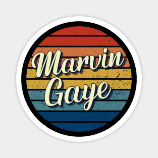 Marvin Gaye Vintage Retro Circle Magnet