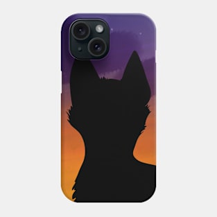 cat onlooking the sunset Phone Case