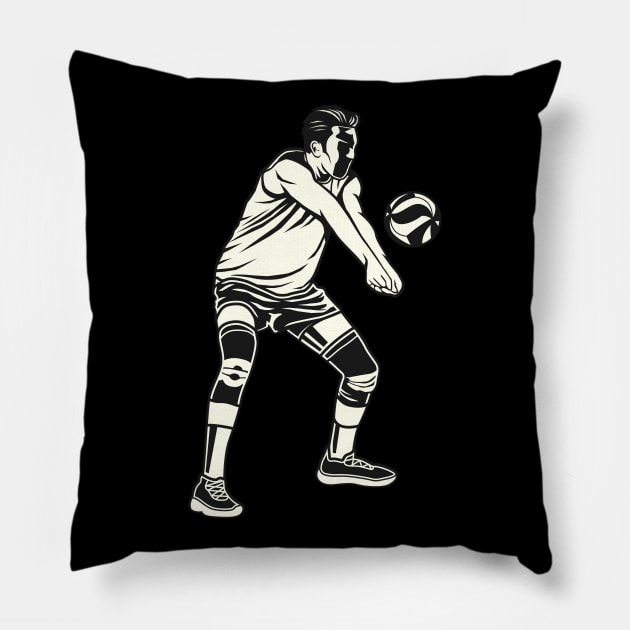 Volleyball Player Pillow by TambuStore