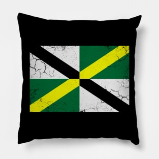 Monterey California Flag Vintage Fade Pillow